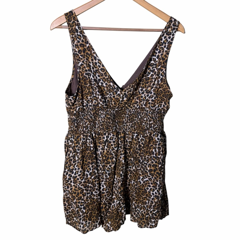 American Eagle AE V-Neck Romper Leopard Print Size Medium - Picture 7 of 13
